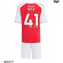 Otroški Nogometni dresi Arsenal Declan Rice #41 Domači 2025-26 Kratek Rokav (+ Kratke hlače)